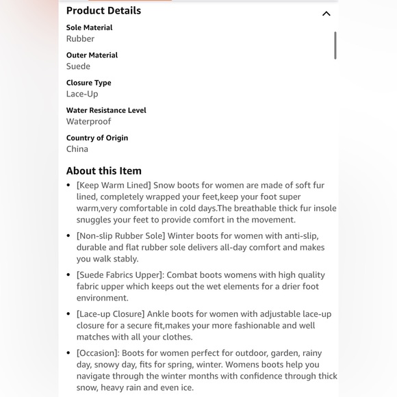 SQL Size 9 Women’s Black Fur-Lined Winter Boot - Picture 8 of 8